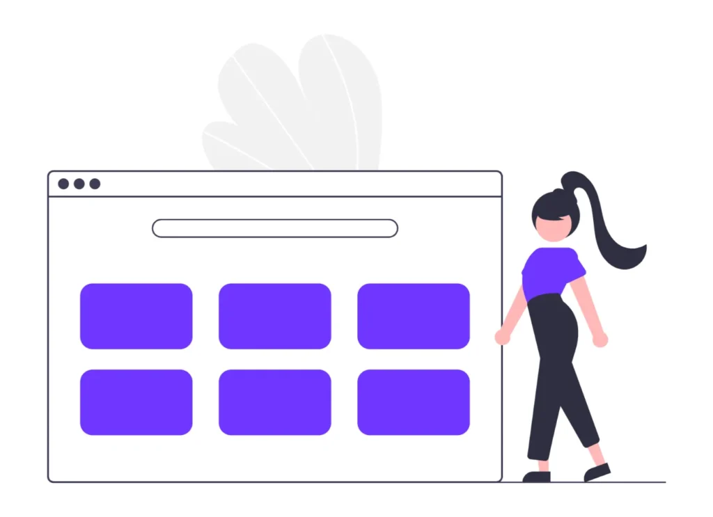 Illustration represent the purpose and goals of a website.