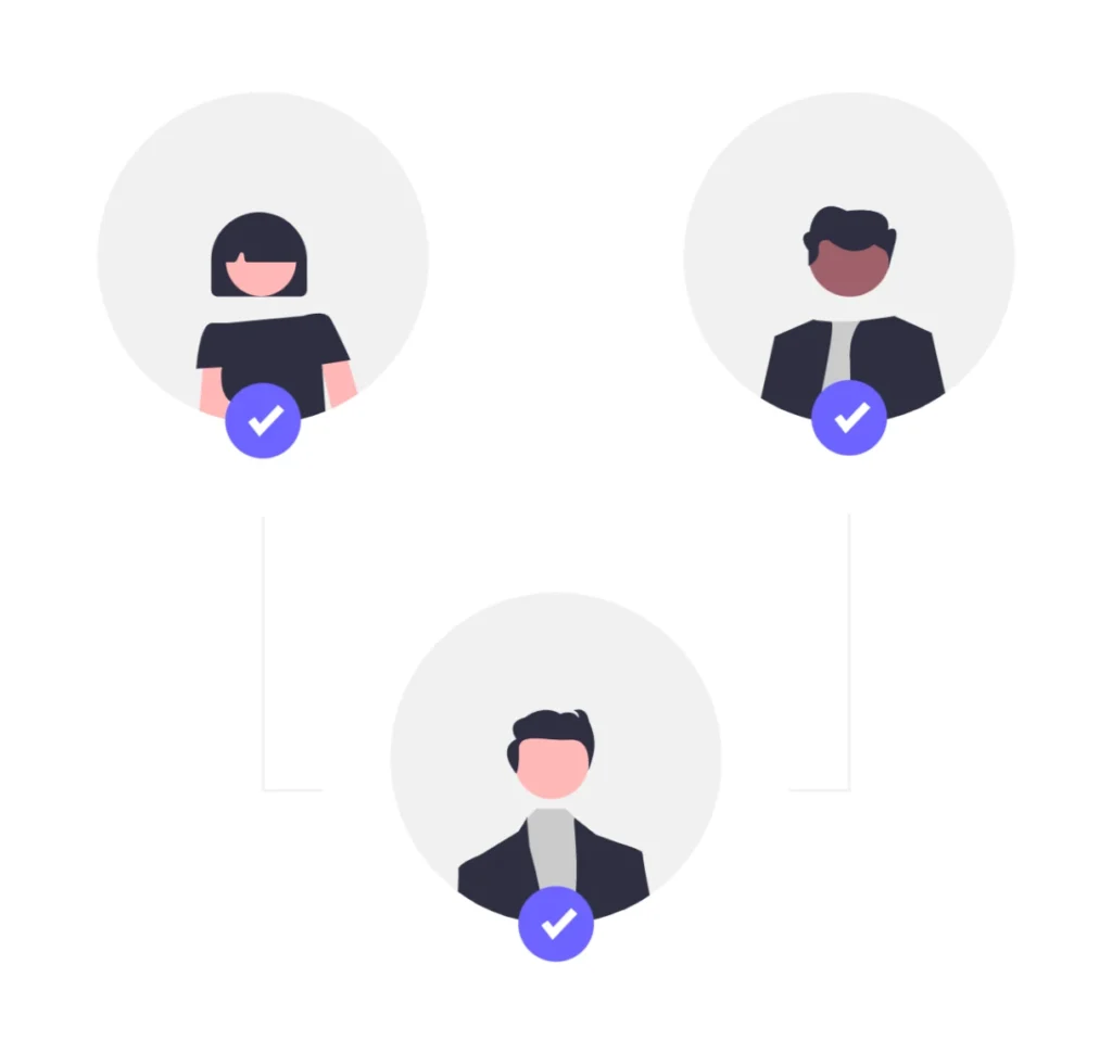 Illustration represents the audience of a website.