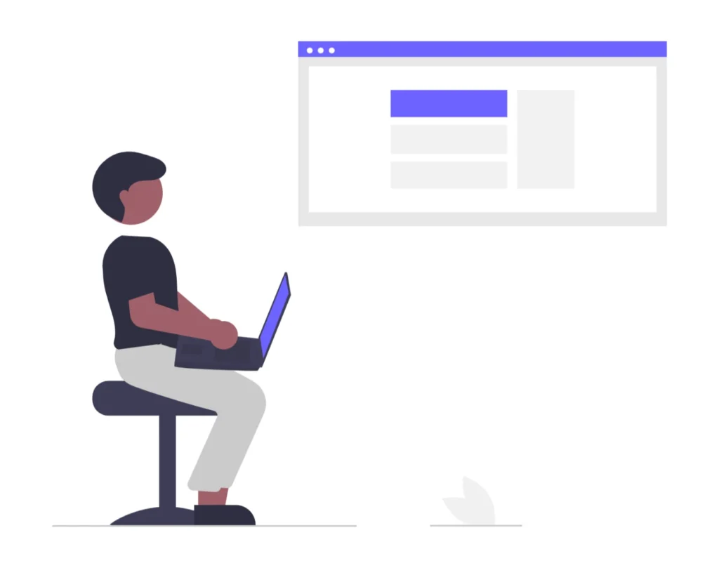 Illustration of a newly designed website representing a fresh start and improved user experience.