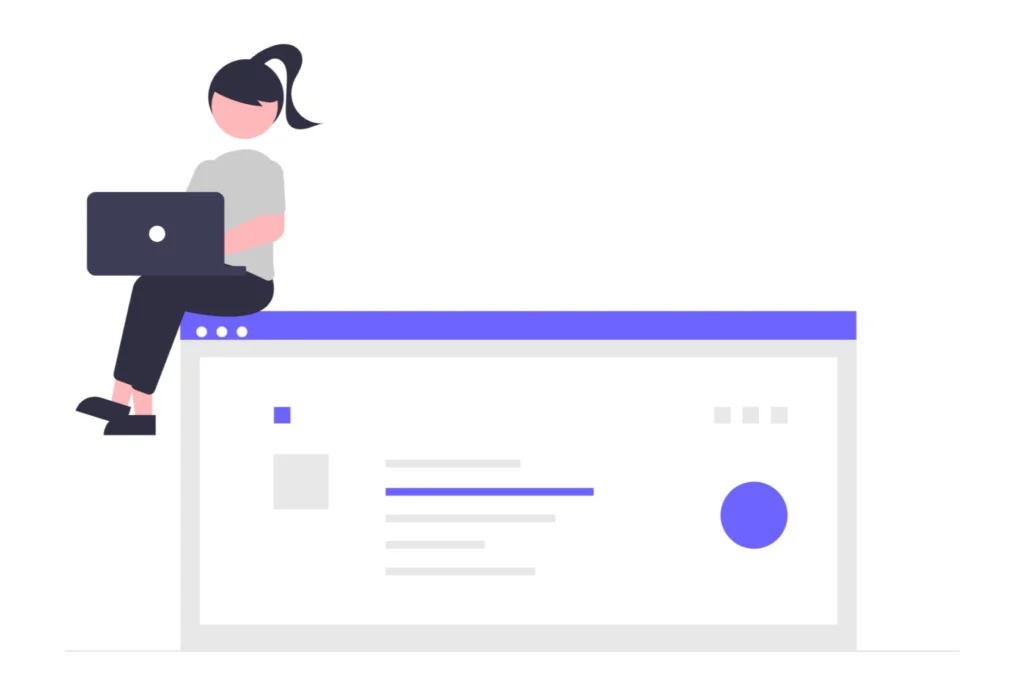 Illustration represent website interface.