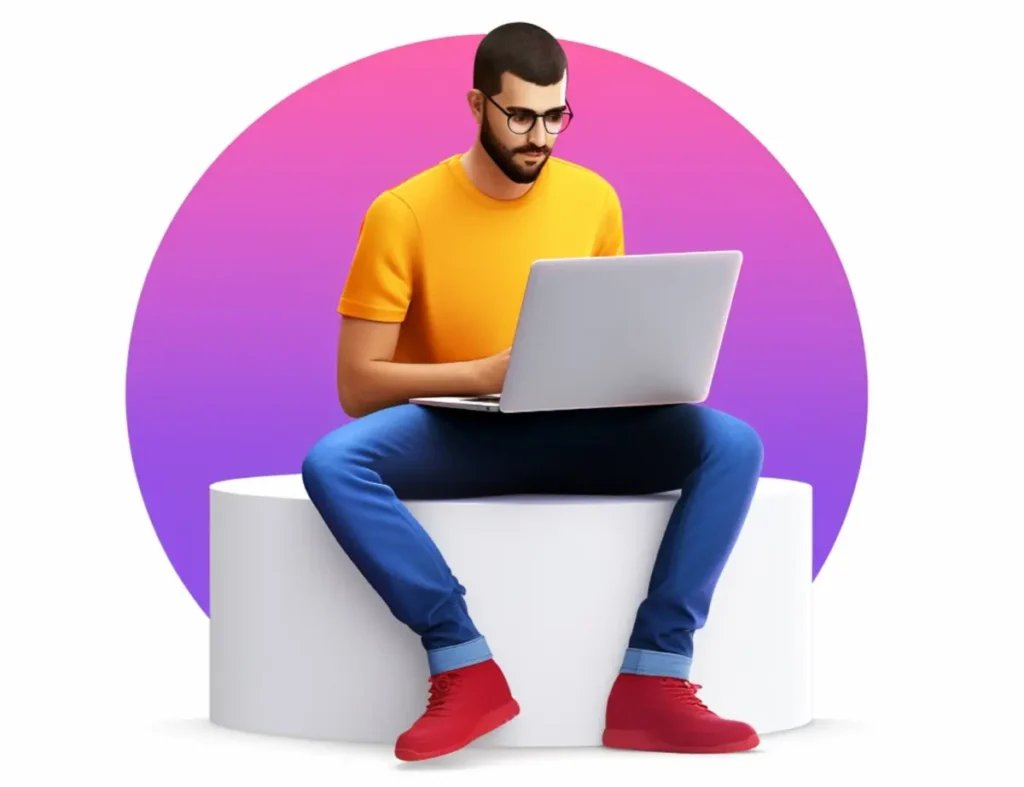 Illustration of a website user.